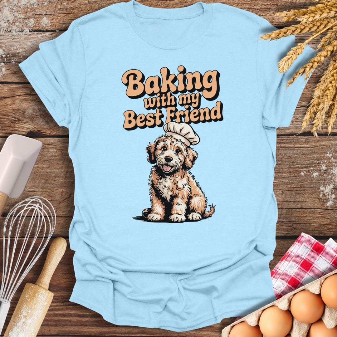 Baking With My Best Friend T-Shirt Light Blue / S Baking Threads