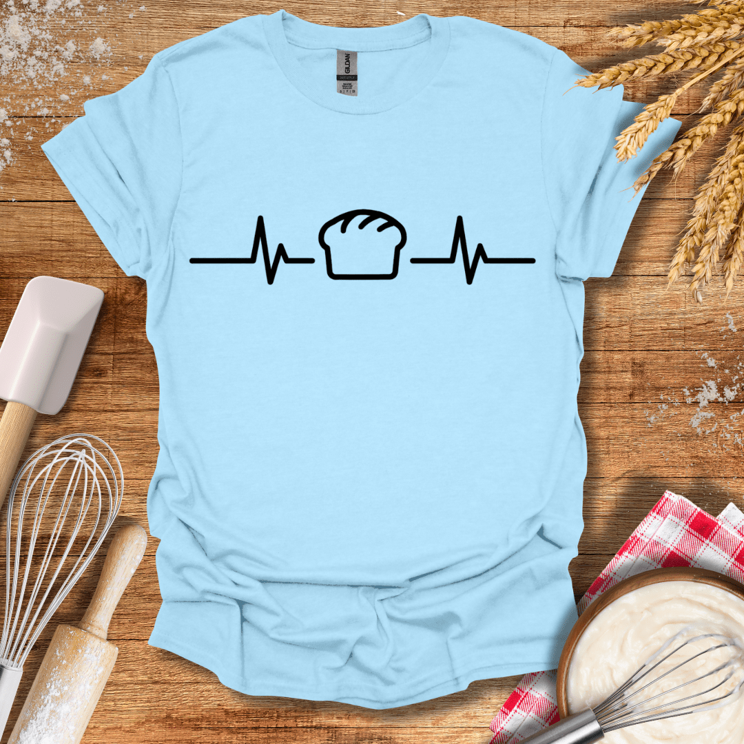 Bread Loaf EKG T-Shirt Light Blue / S Baking Threads