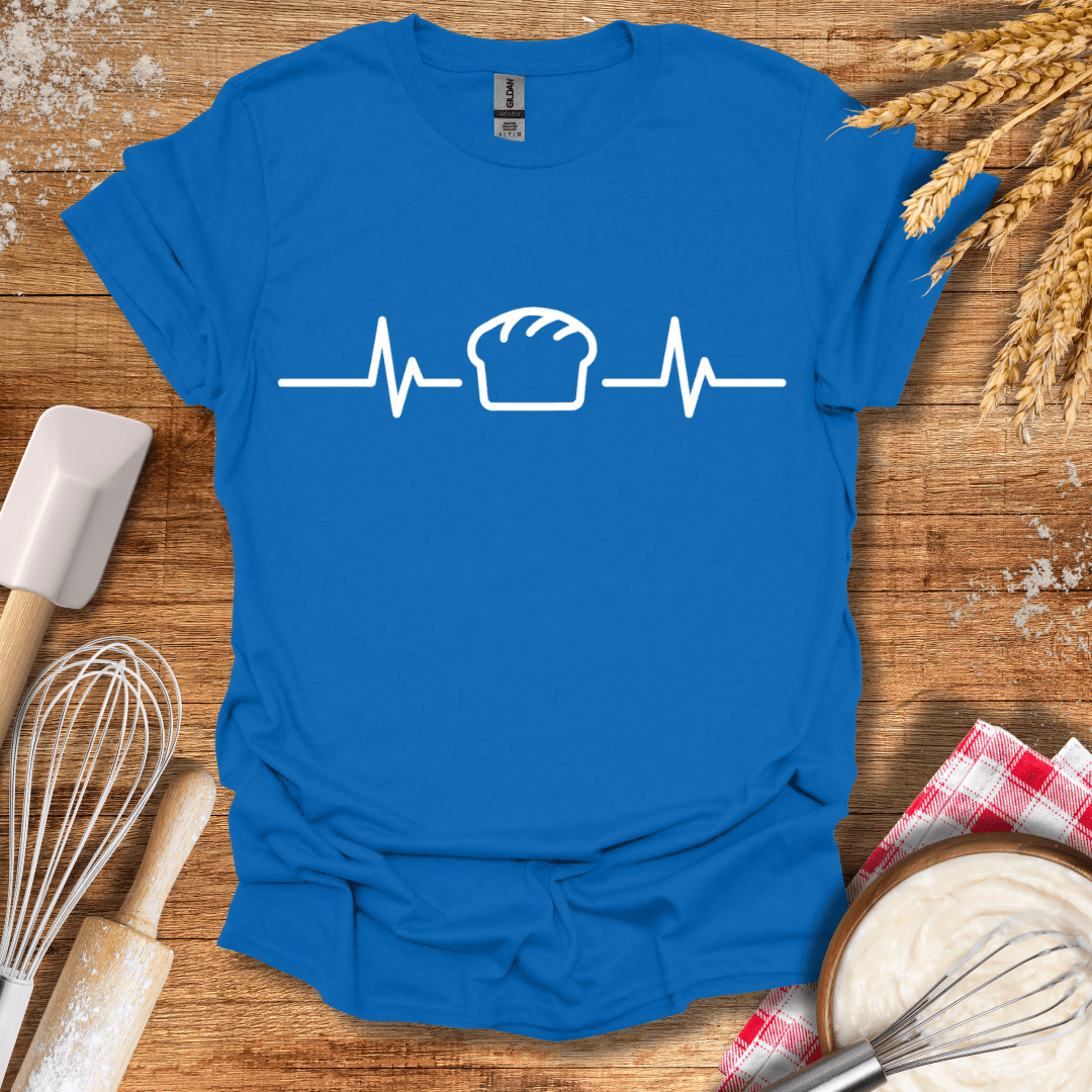 Bread Loaf EKG T-Shirt Royal / S Baking Threads