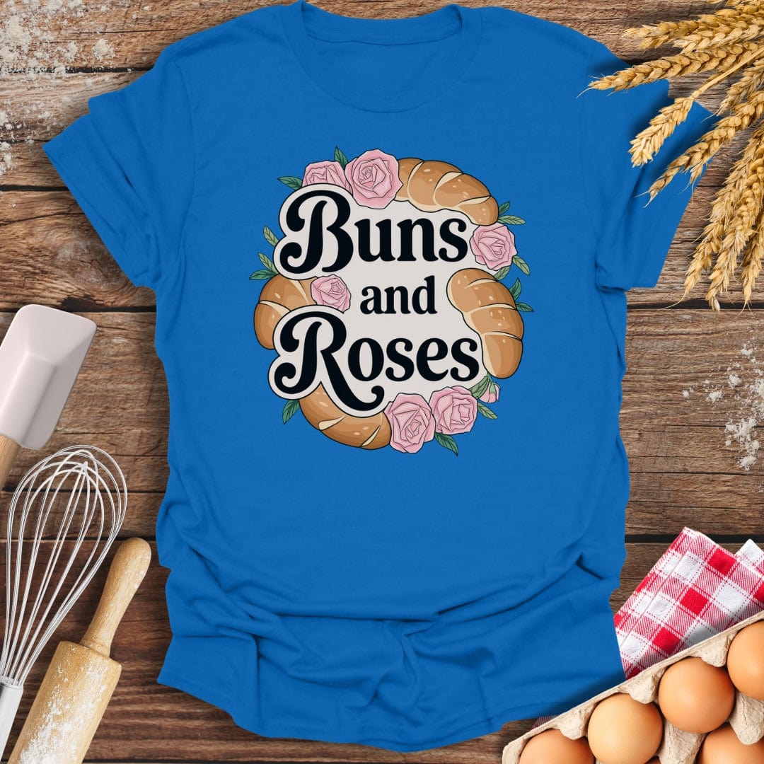 Buns and Roses T-Shirt Royal / S Baking Threads