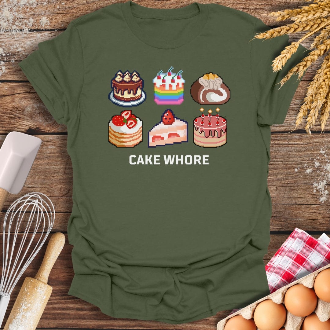 Cake Wh*re T-Shirt Military Green / S Baking Threads