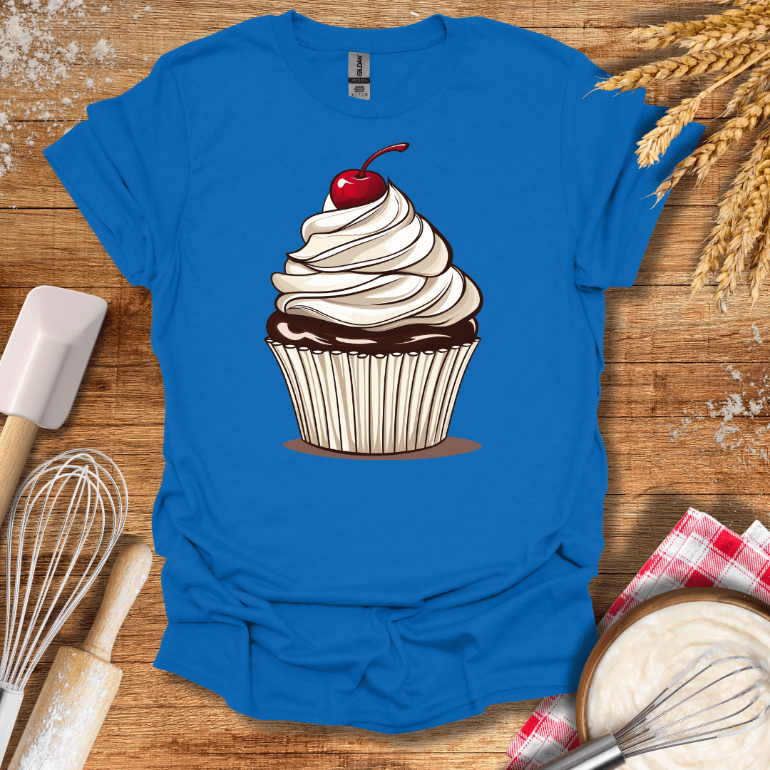 Cherry Cupcake T-Shirt Royal / S Baking Threads