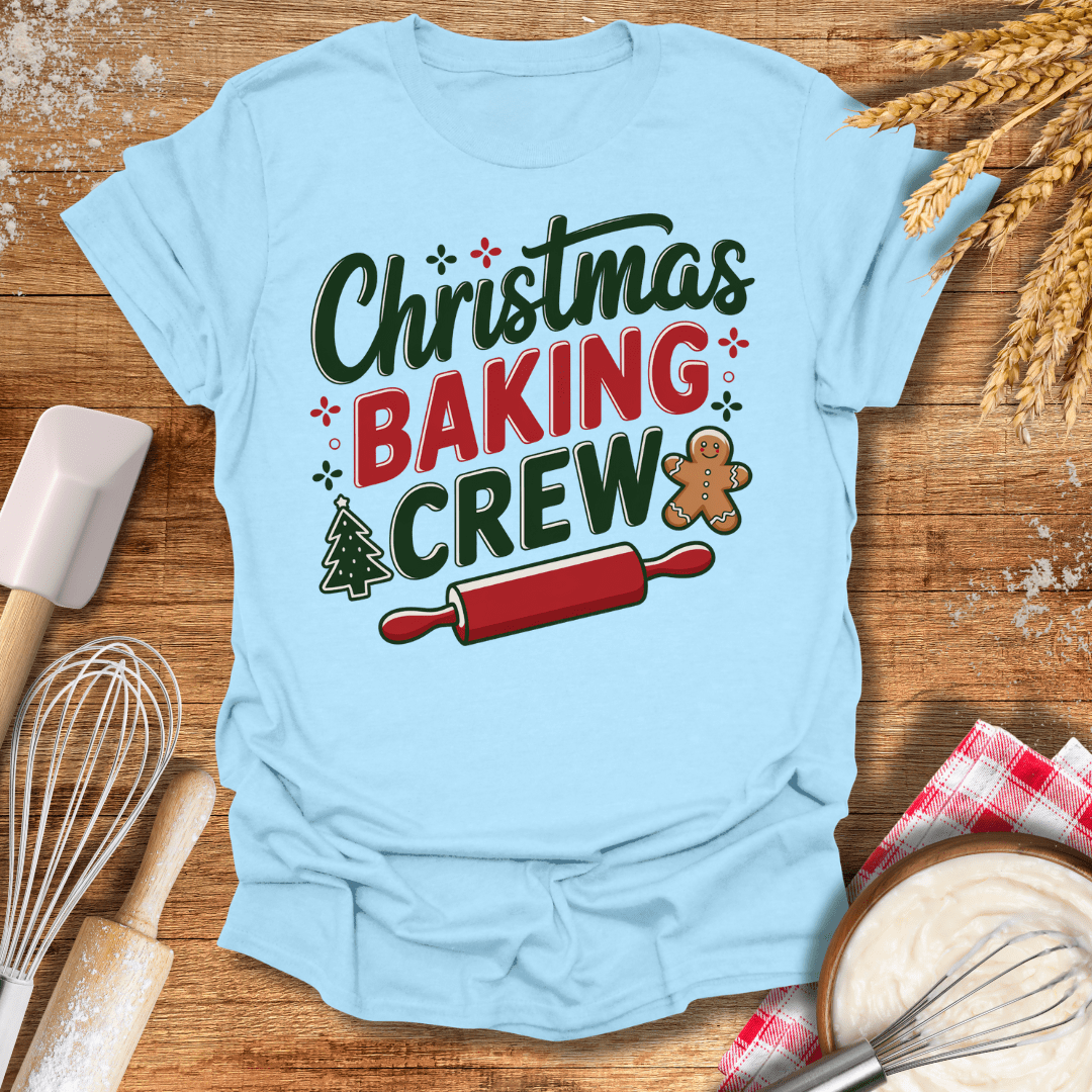 Christmas Baking Crew T-Shirt Light Blue / S Baking Threads