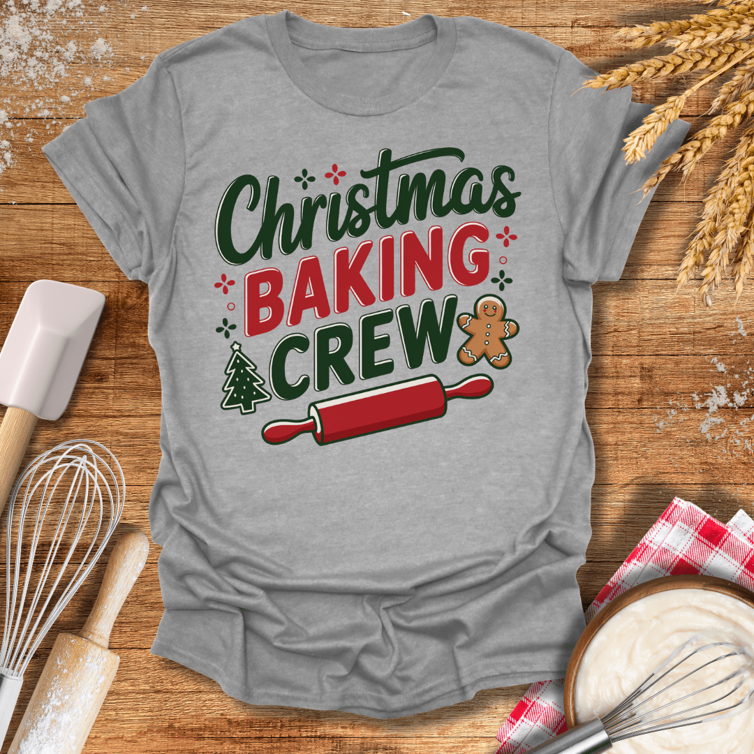 Christmas Baking Crew T-Shirt Sport Grey / S Baking Threads