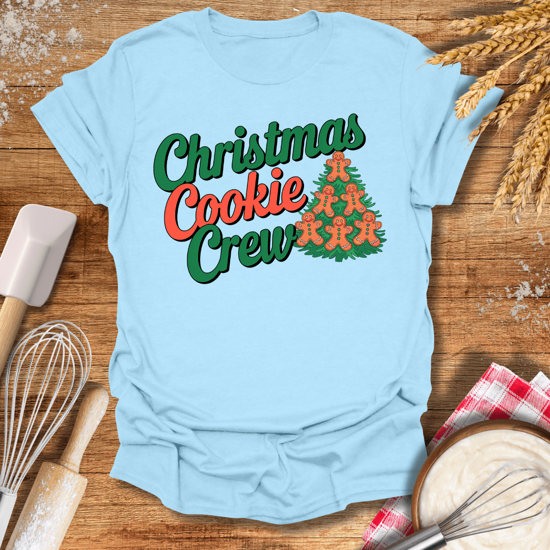 Christmas Cookie Crew T-Shirt Light Blue / S Baking Threads