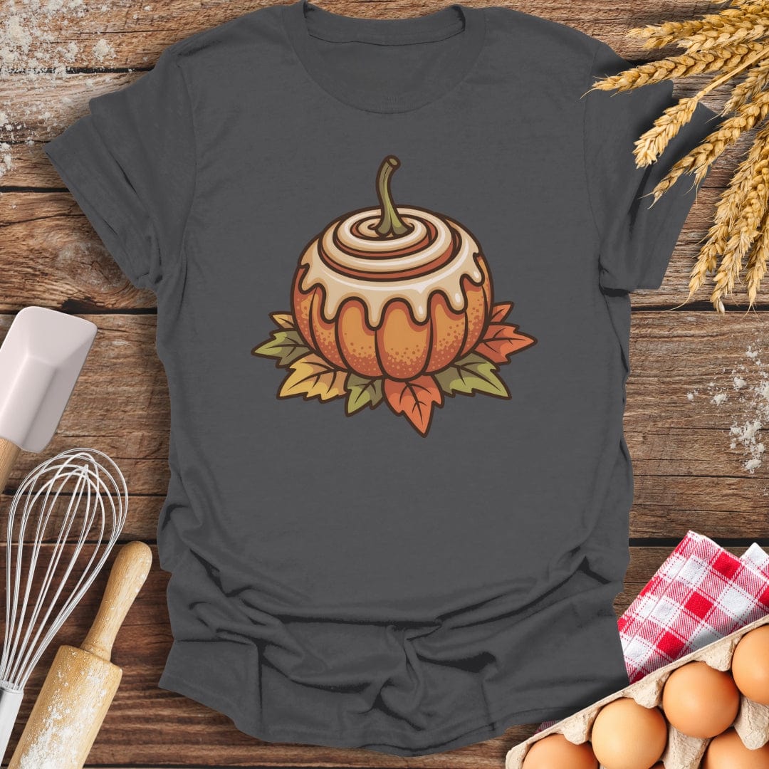Cinnamon Pumpkin T-Shirt Charcoal / S Baking Threads