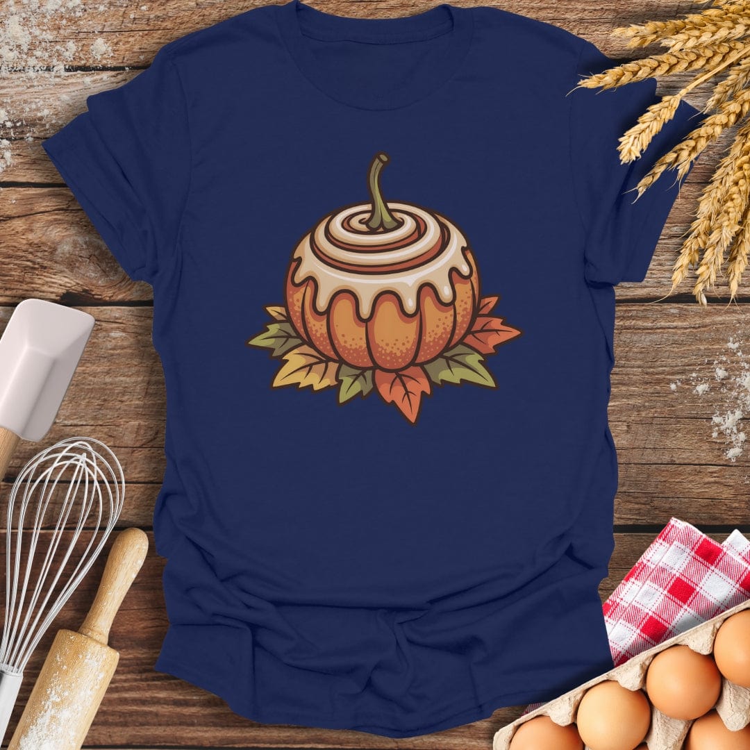 Cinnamon Pumpkin T-Shirt Navy / S Baking Threads