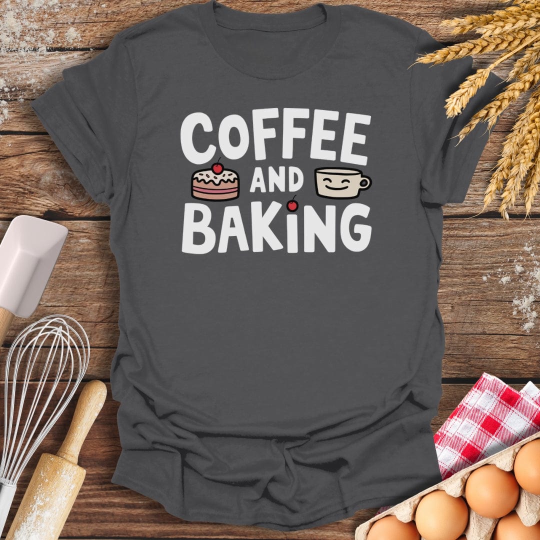 Coffee and Baking T-Shirt Charcoal / S Baking Threads