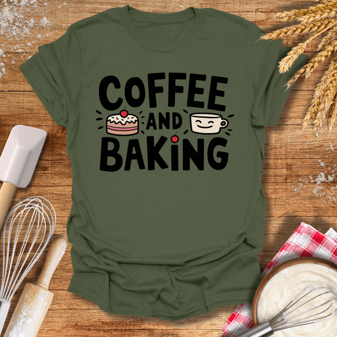 Coffee and Baking T-Shirt Military Green / S Baking Threads