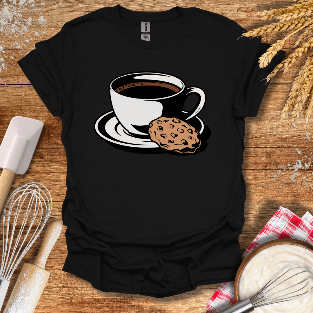 Coffee Cookie T-Shirt Black / S Baking Threads