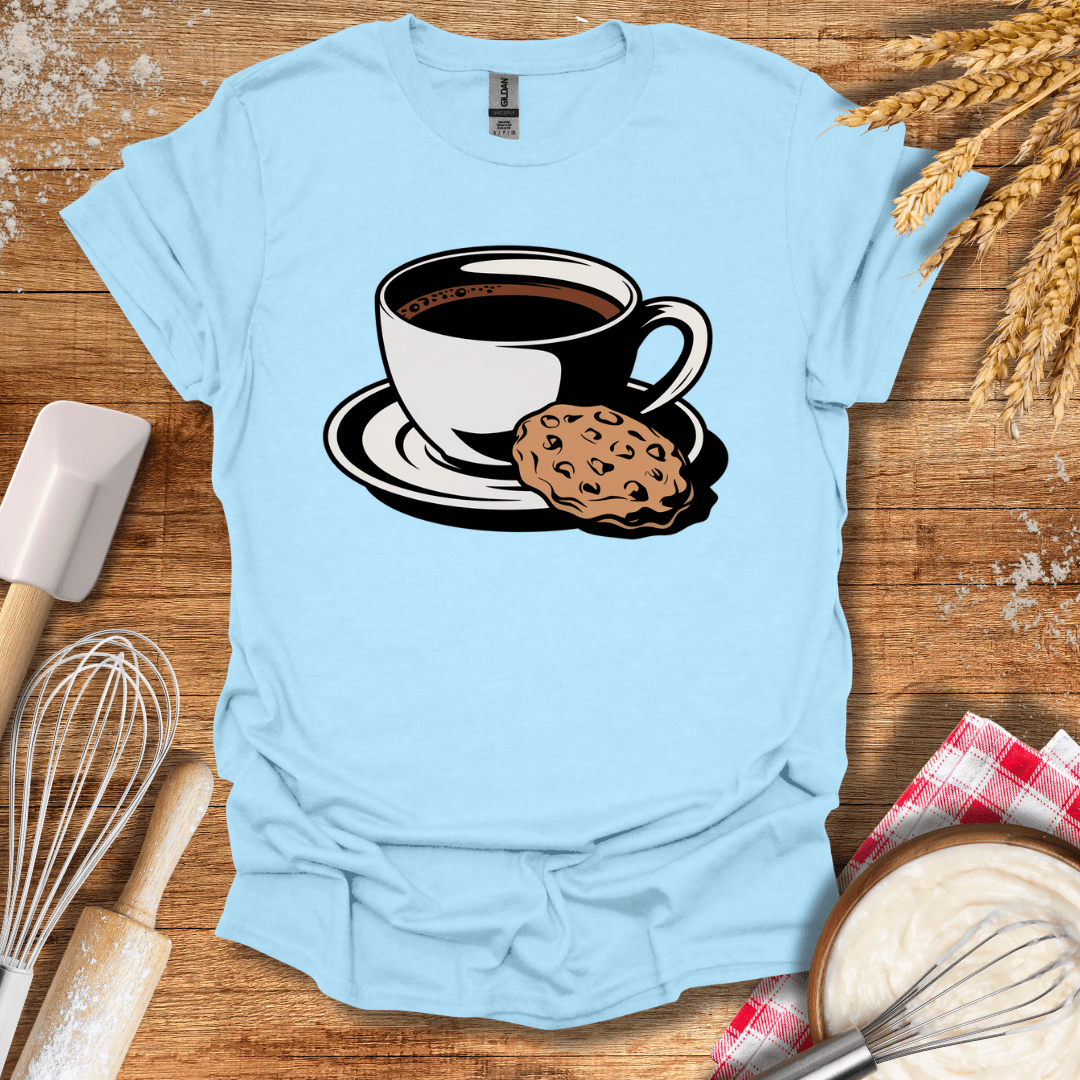 Coffee Cookie T-Shirt Light Blue / S Baking Threads