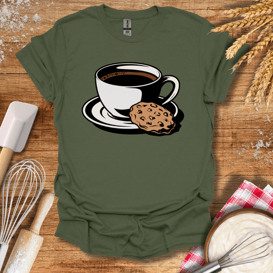 Coffee Cookie T-Shirt Military Green / S Baking Threads