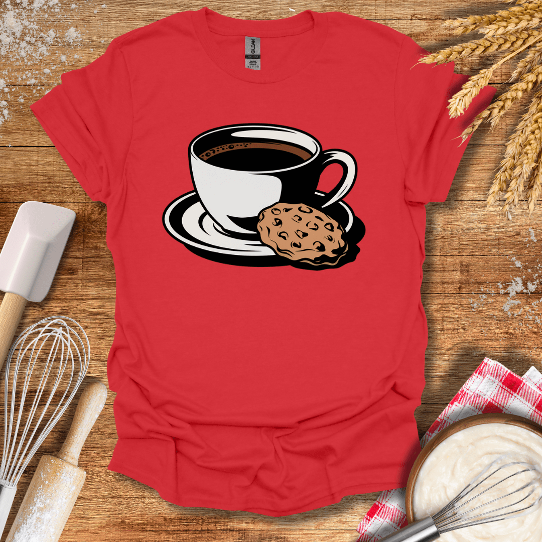 Coffee Cookie T-Shirt Red / S Baking Threads