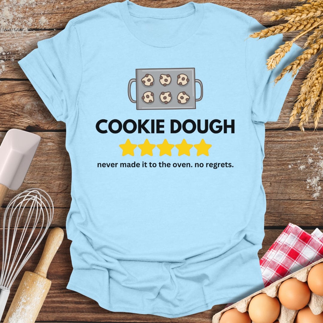 Cookie Dough: 5 Star Review T-Shirt Light Blue / S Baking Threads