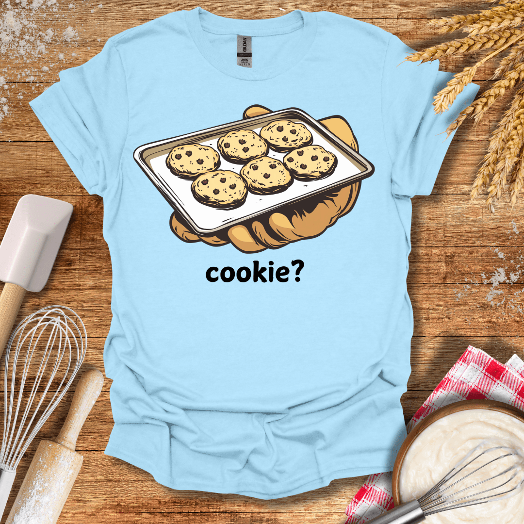 cookie? T-Shirt Light Blue / S Baking Threads