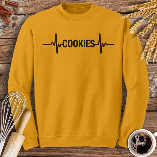 Cookies EKG Sweatshirt Baking Threads