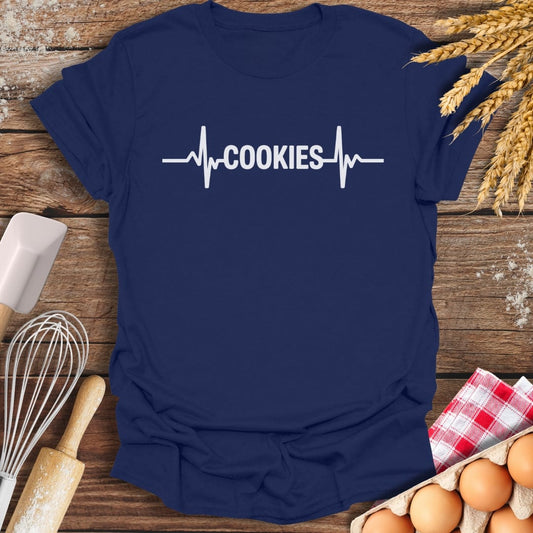 Cookies EKG T-Shirt Navy / S Baking Threads