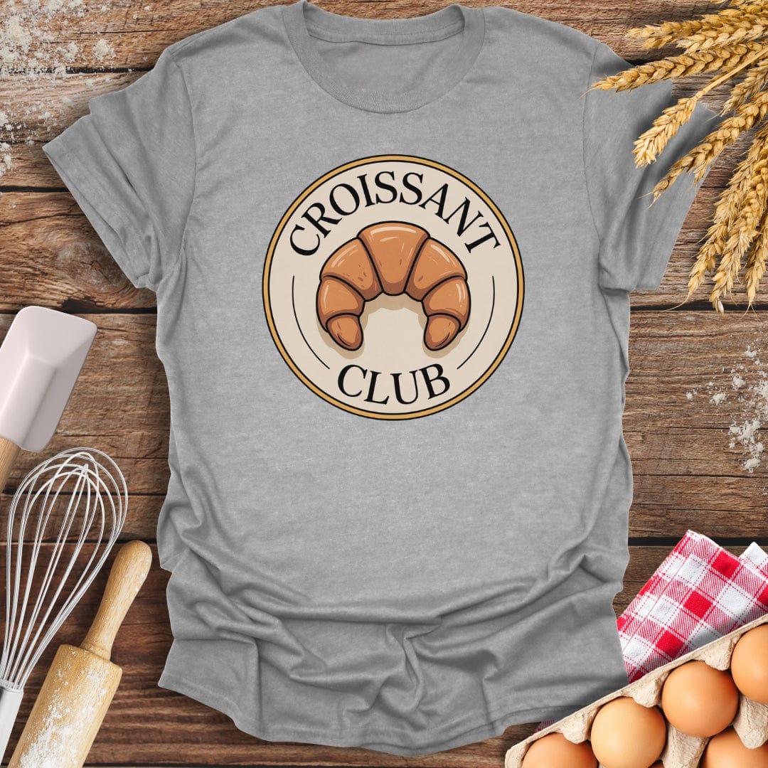 Croissant Club T-Shirt Sport Grey / S Baking Threads