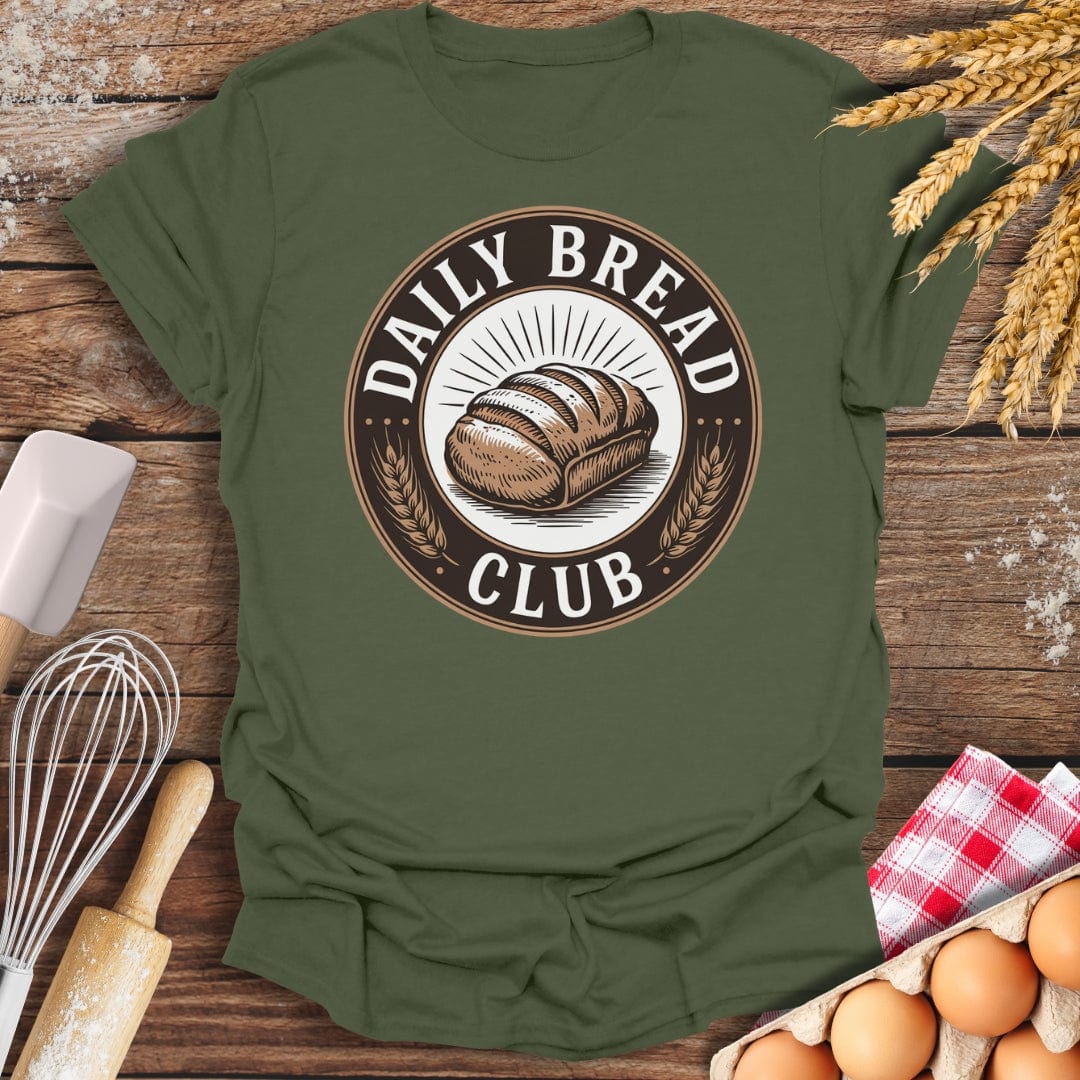 Daily Bread Club T-Shirt Military Green / S Baking Threads