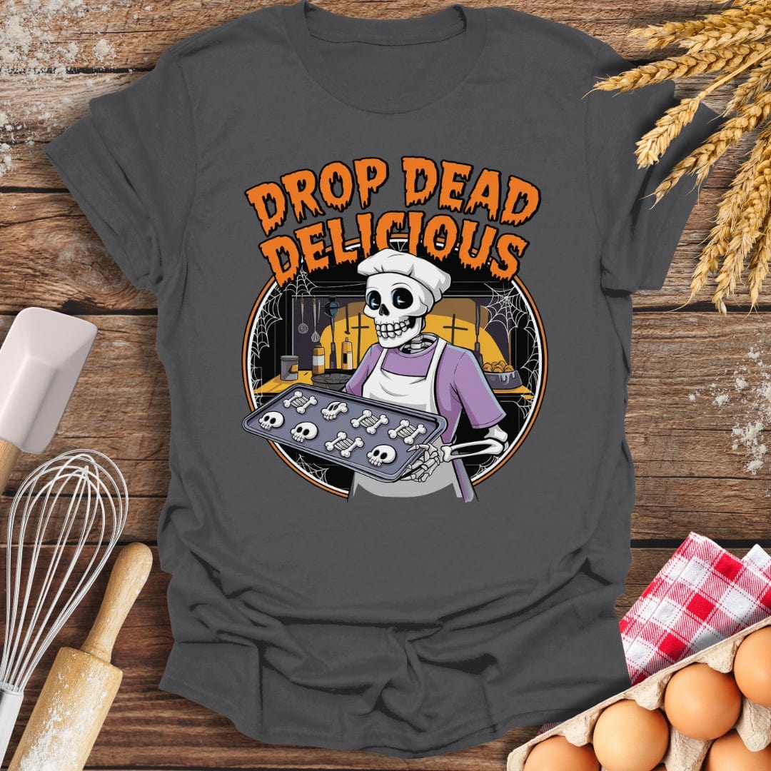 Drop Dead Delicious T-Shirt Charcoal / S Baking Threads