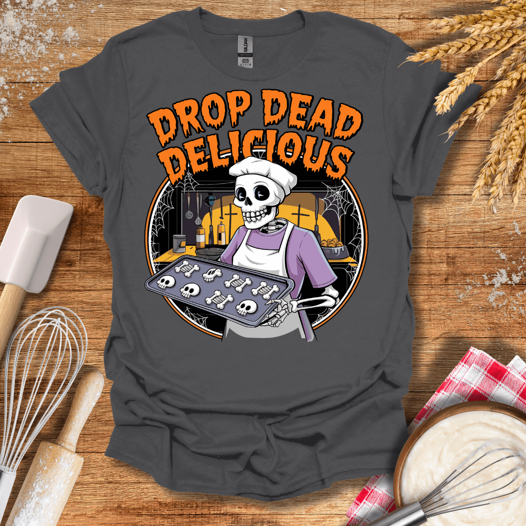 Drop Dead Delicious T-Shirt Charcoal / S Baking Threads