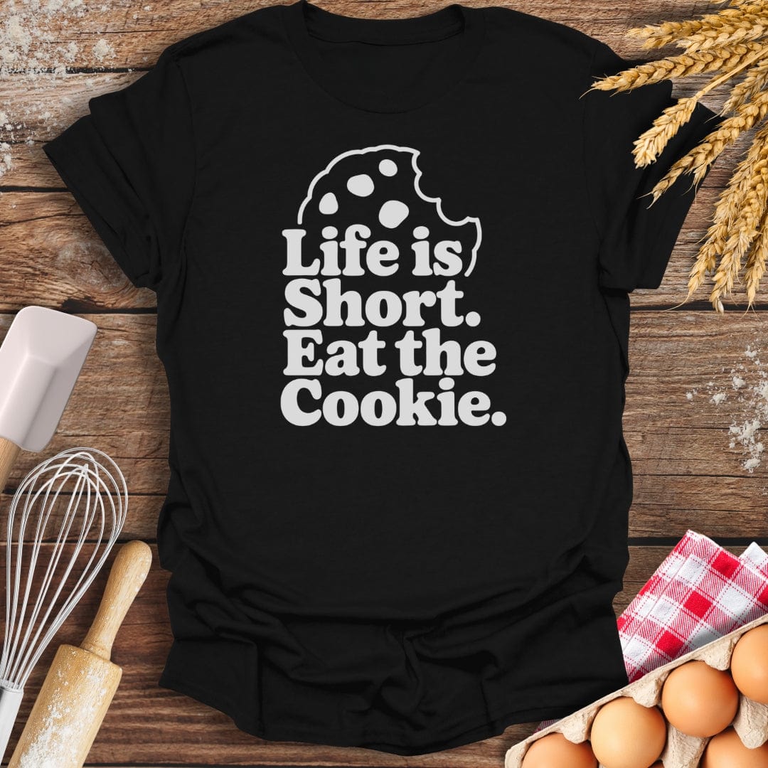 Eat The Cookie T-Shirt Black / S Baking Threads