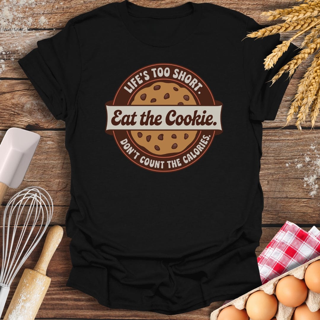 Eat The Cookie T-Shirt Black / S Baking Threads