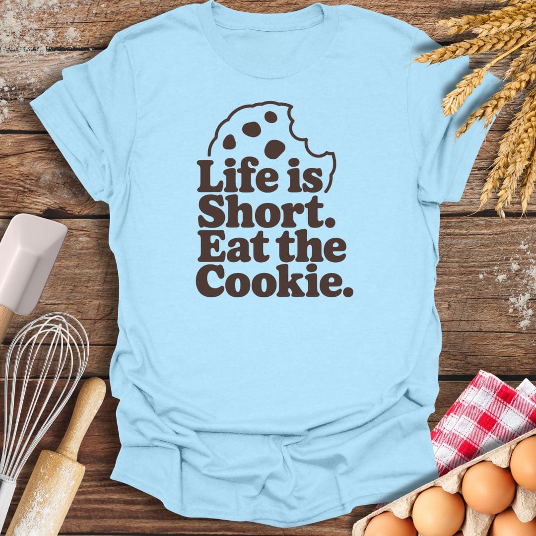 Eat The Cookie T-Shirt Light Blue / S Baking Threads