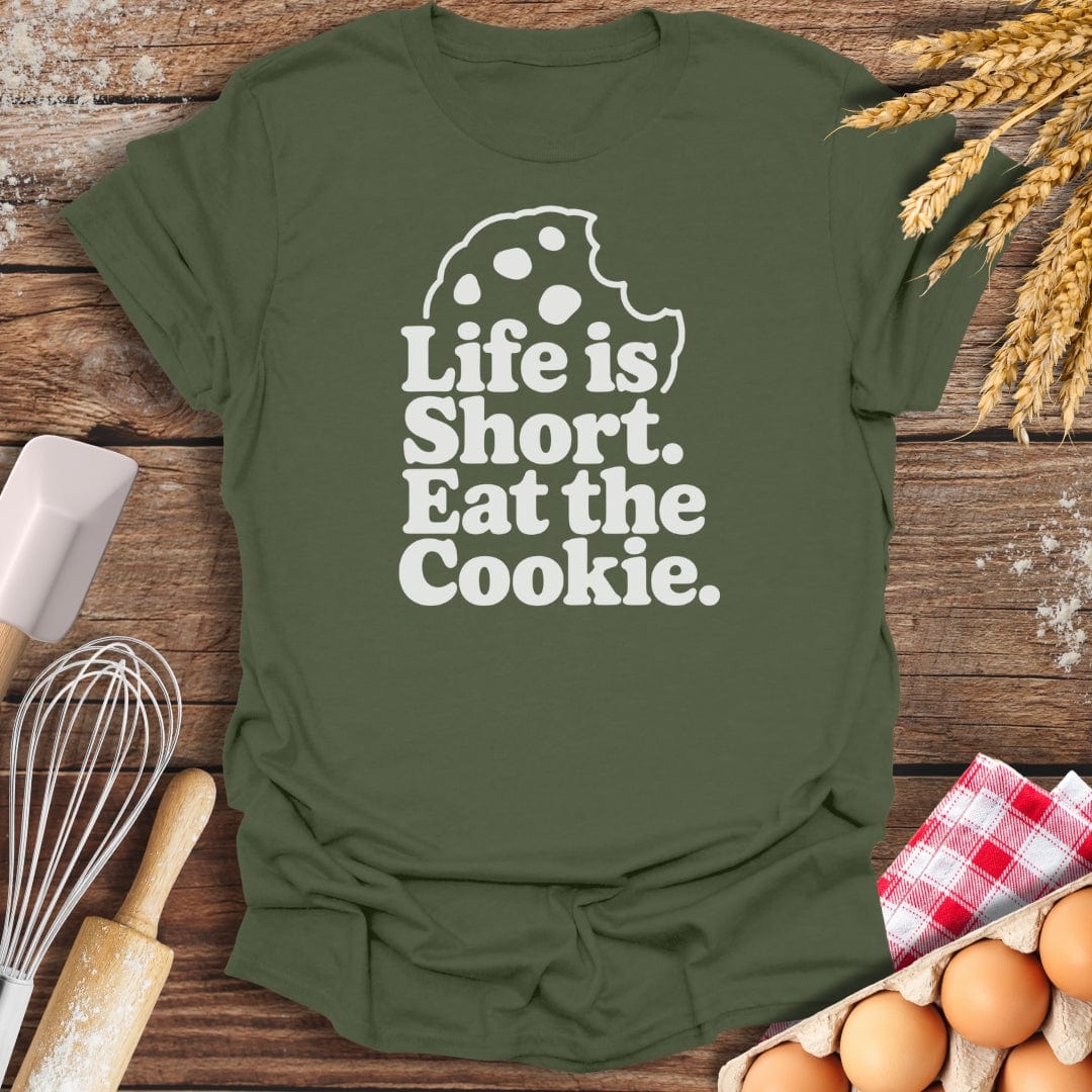 Eat The Cookie T-Shirt Military Green / S Baking Threads