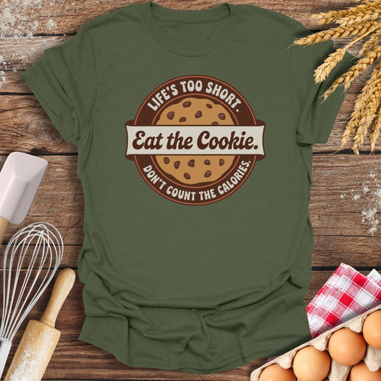 Eat The Cookie T-Shirt Military Green / S Baking Threads