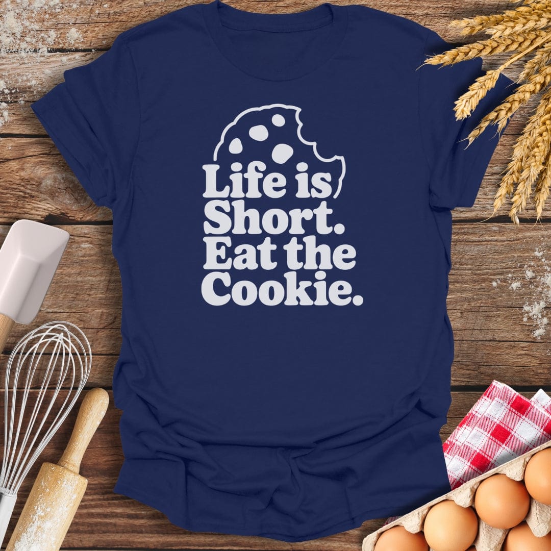 Eat The Cookie T-Shirt Navy / S Baking Threads