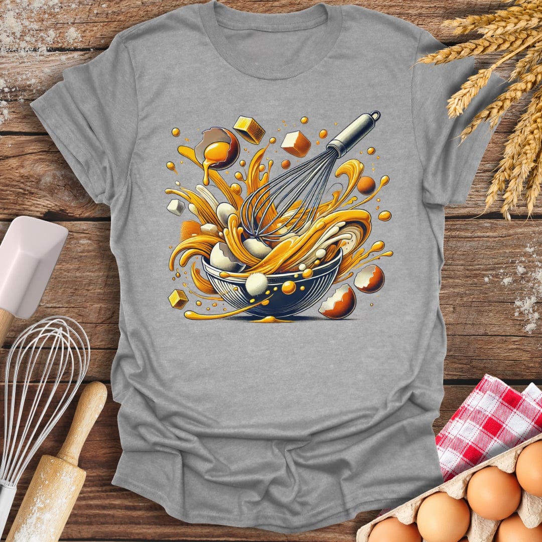 Egg Whisking Frenzy T-Shirt Sport Grey / S Baking Threads