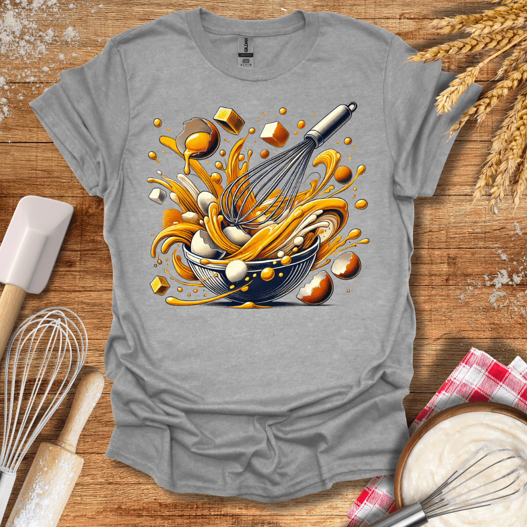 Egg Whisking Frenzy T-Shirt Sport Grey / S Baking Threads