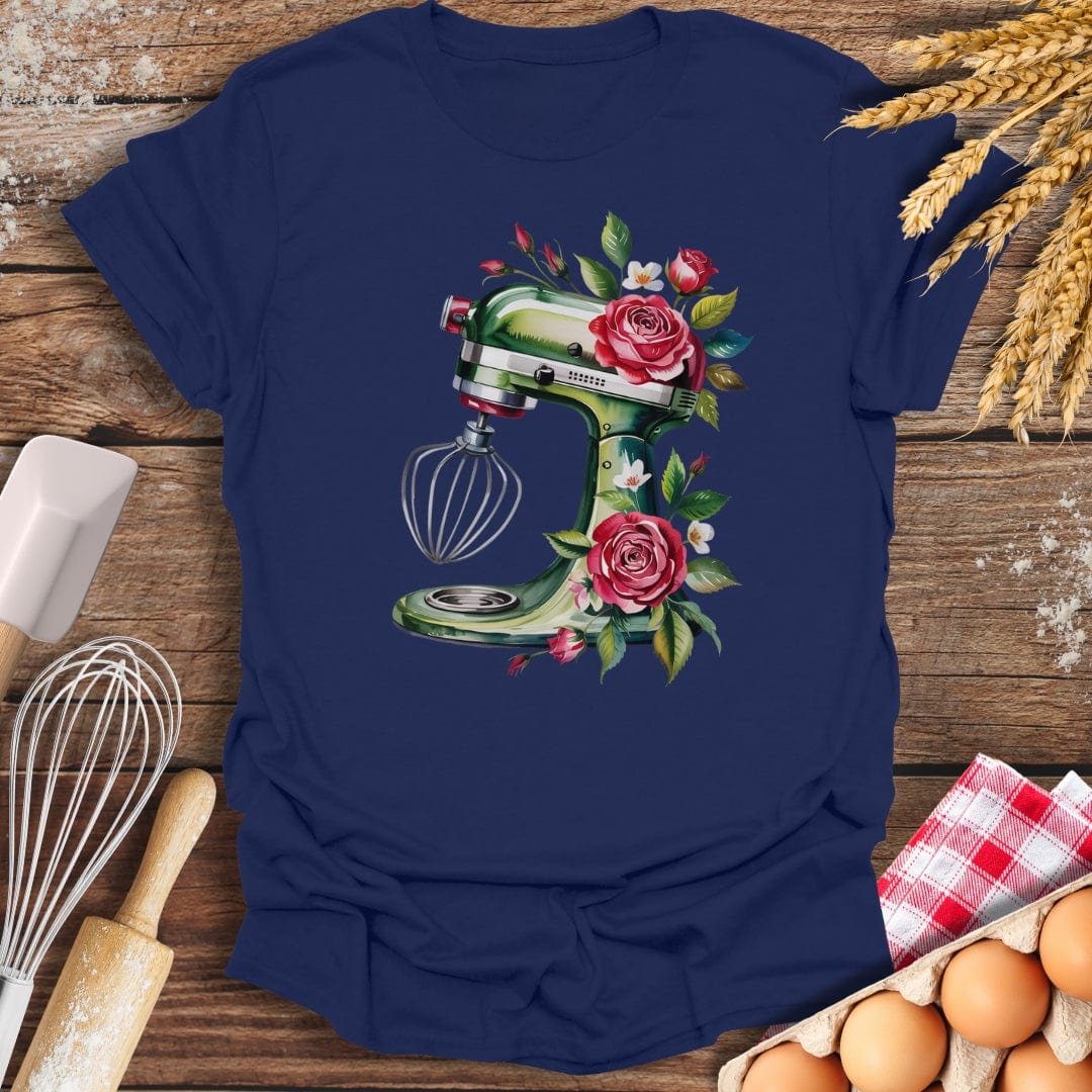 Floral Green Mixer T-Shirt Navy / S Baking Threads