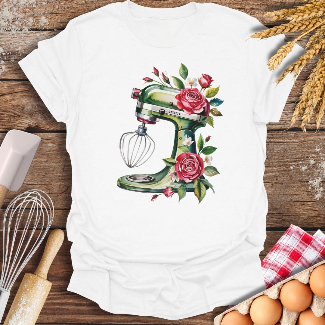 Floral Green Mixer T-Shirt White / S Baking Threads