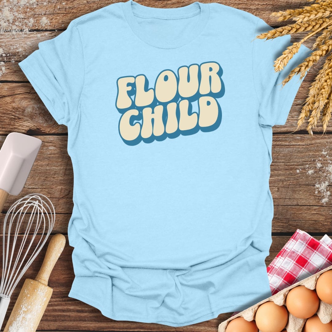 Flour Child T-Shirt Light Blue / S Baking Threads