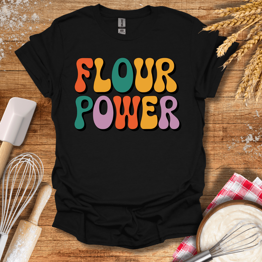 Flour Power T-Shirt Black / S Baking Threads