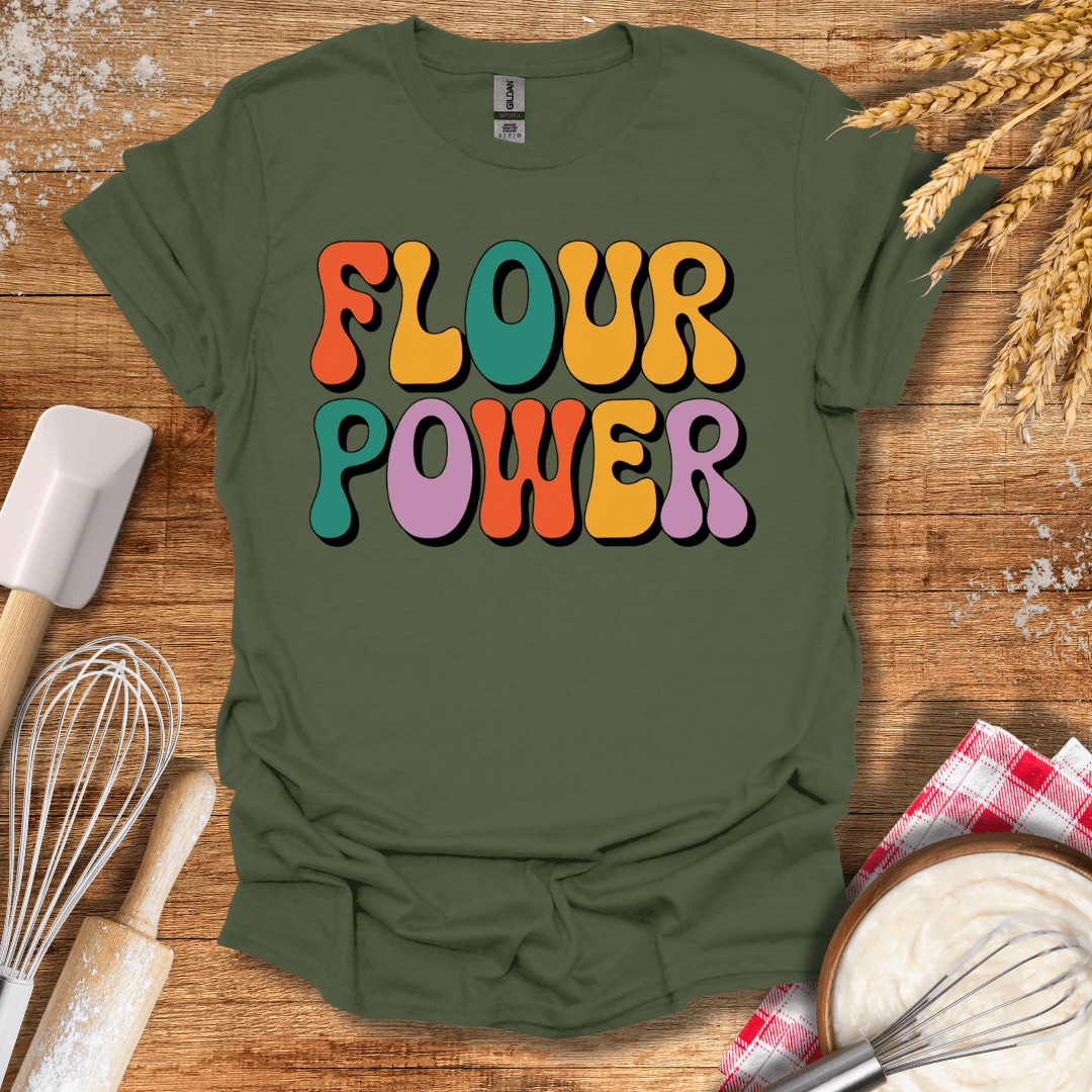 Flour Power T-Shirt Military Green / S Baking Threads