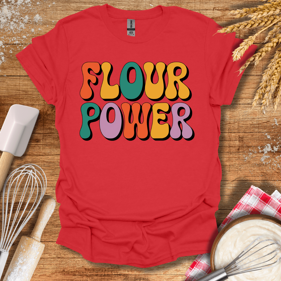 Flour Power T-Shirt Red / S Baking Threads