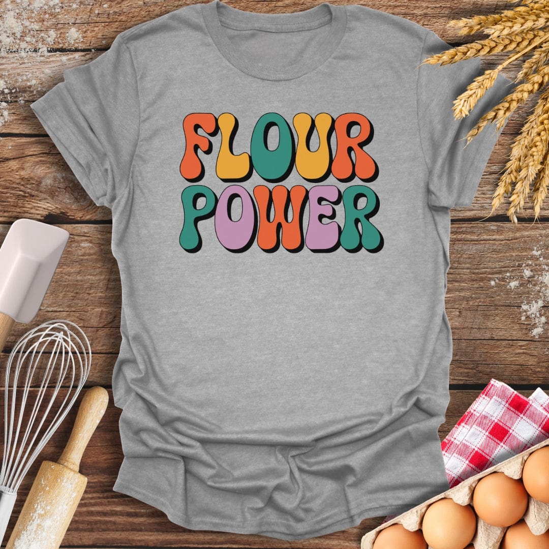 Flour Power T-Shirt Sport Grey / S Baking Threads