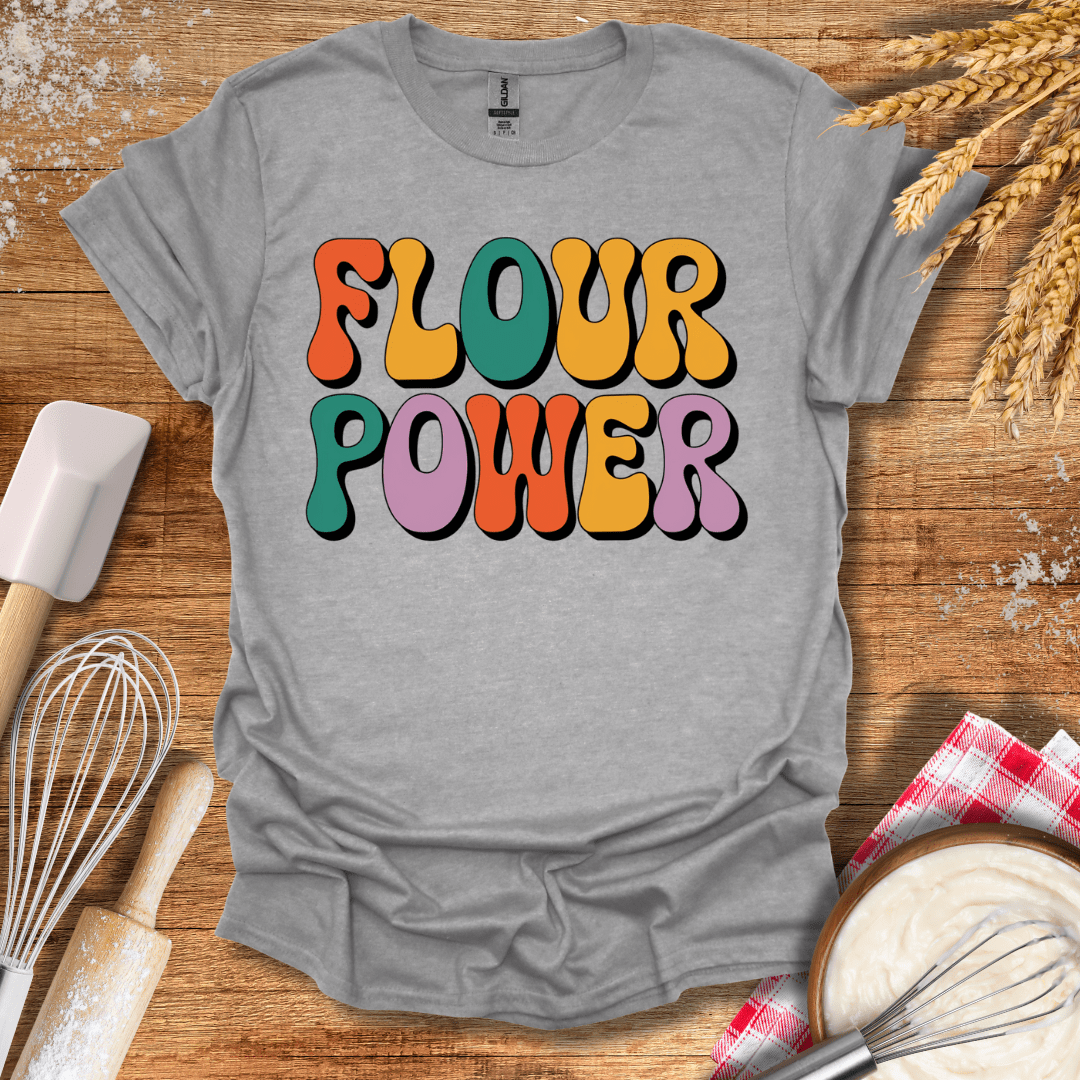 Flour Power T-Shirt Sport Grey / S Baking Threads