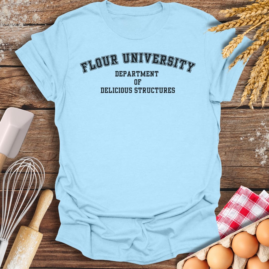 Flour University T-Shirt Light Blue / S Baking Threads