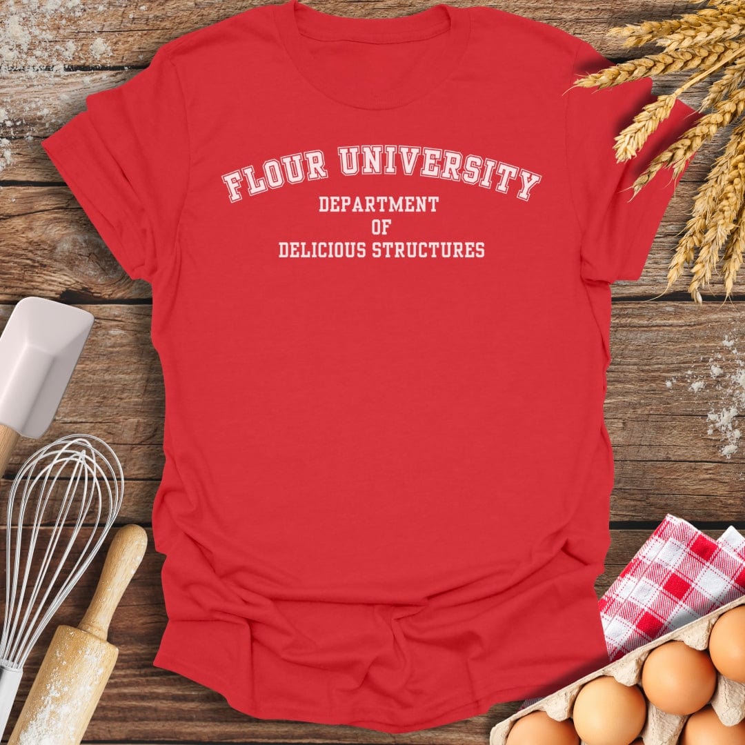 Flour University T-Shirt Red / S Baking Threads
