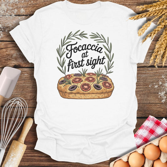 Focaccia At First Sight T-Shirt White / S Baking Threads