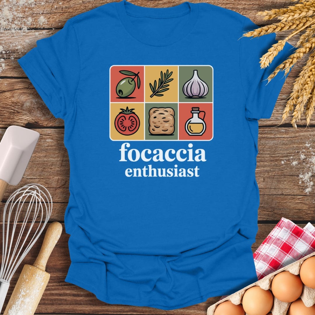 Focaccia Enthusiast T-Shirt Royal / S Baking Threads