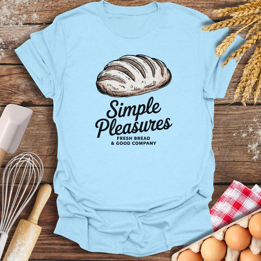 Fresh Bread T-Shirt Light Blue / S Baking Threads