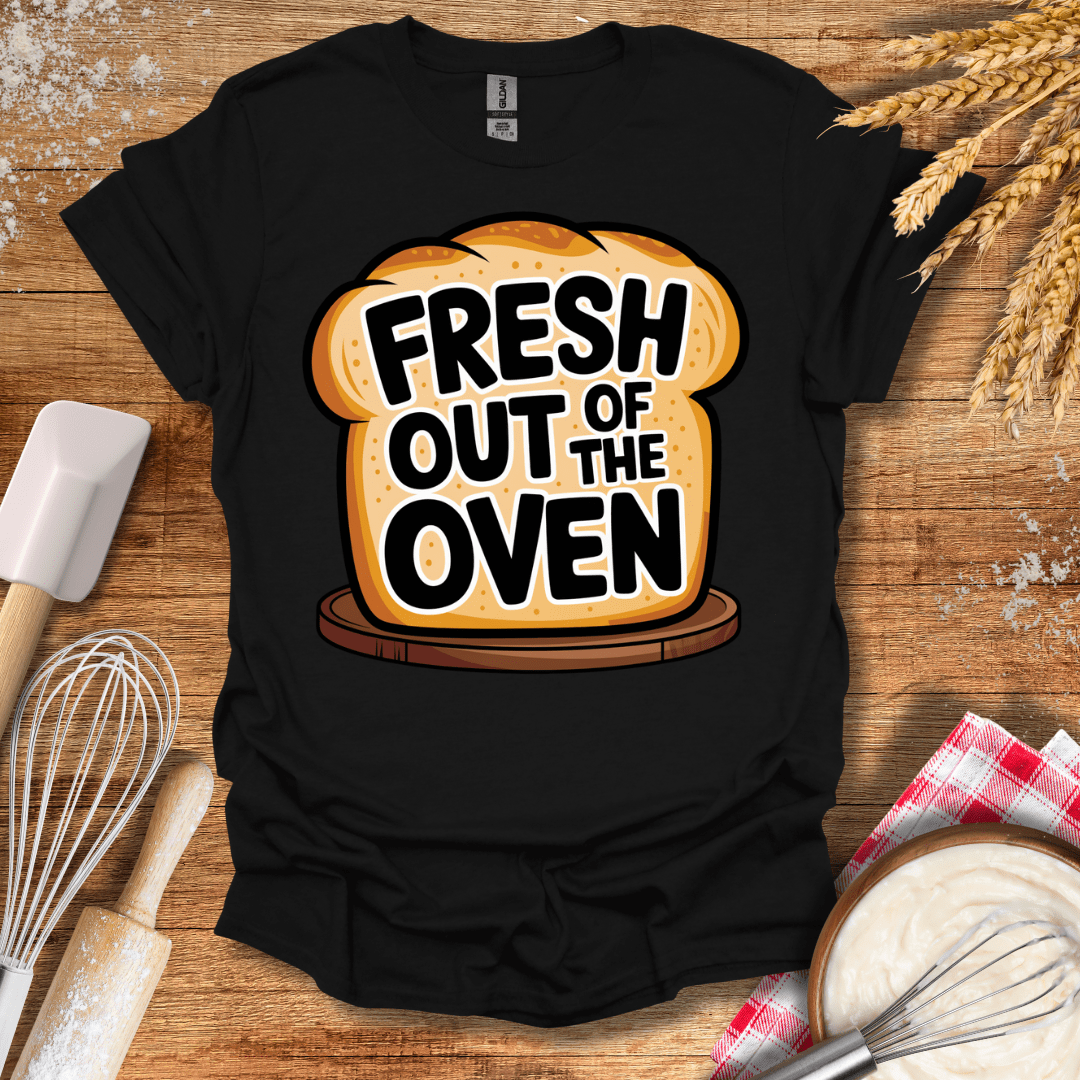 Fresh Out of The Oven T-Shirt Black / S Baking Threads