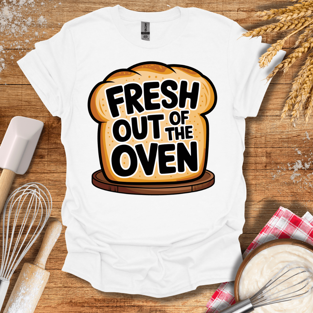 Fresh Out of The Oven T-Shirt White / S Baking Threads