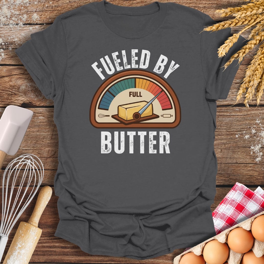 Fueled By Butter T-Shirt Charcoal / S Baking Threads