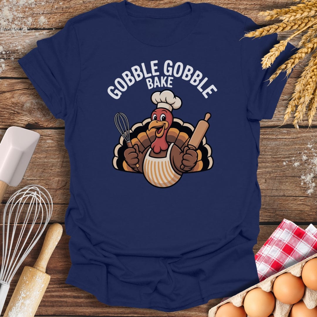 Gobble Gobble Bake T-Shirt Navy / S Baking Threads